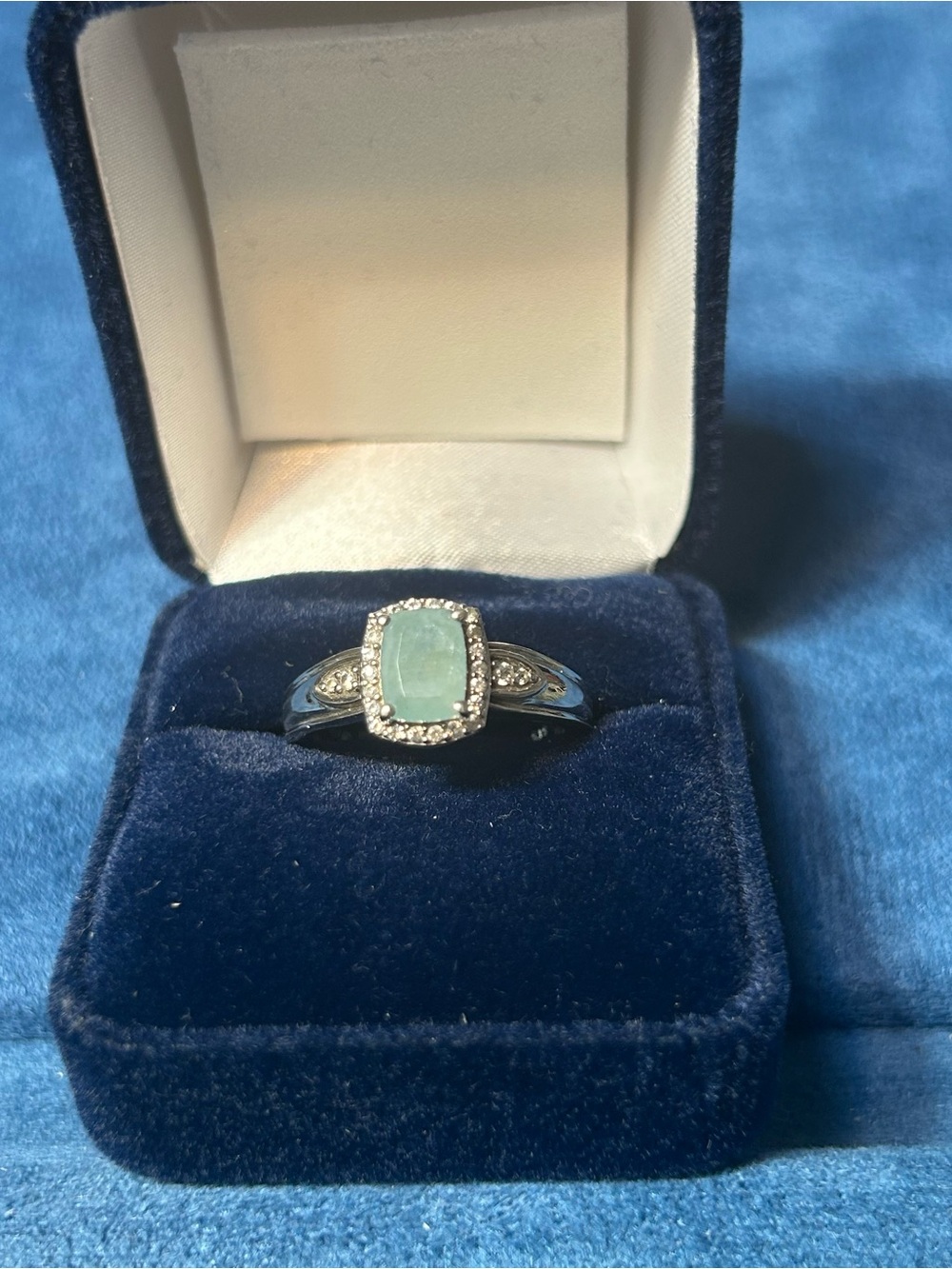 Unique Grandidierite Ring in 925 Sterling Silver